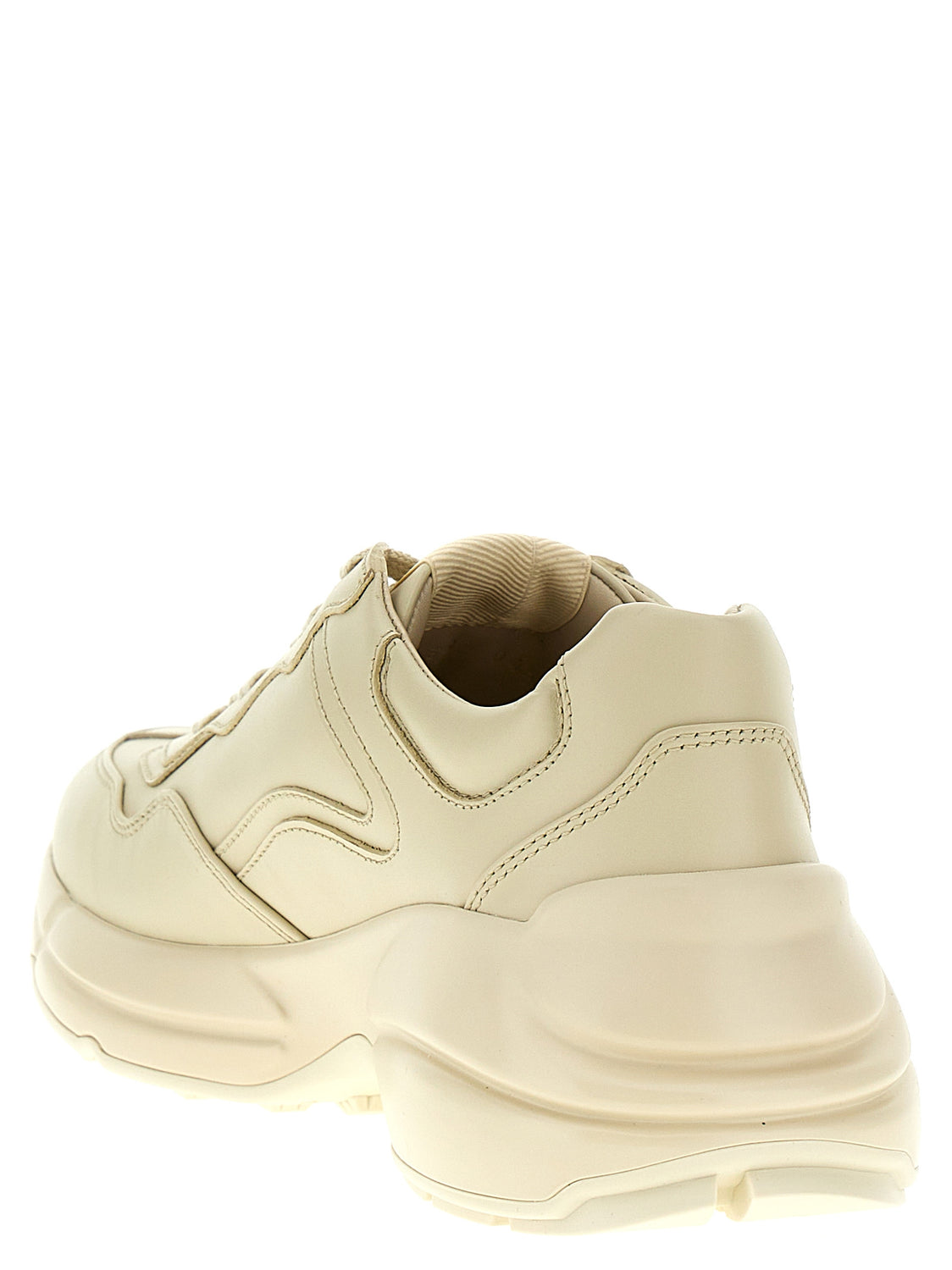 White Calfskin Chunky Sneakers