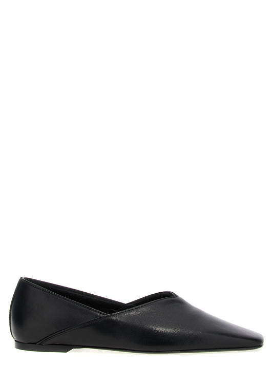 Black Calfskin Ballet Flats