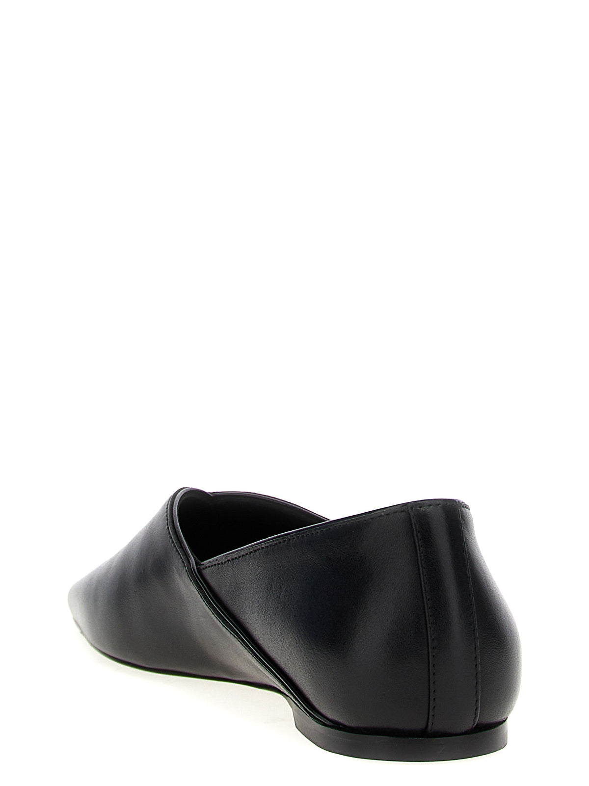 Black Calfskin Ballet Flats