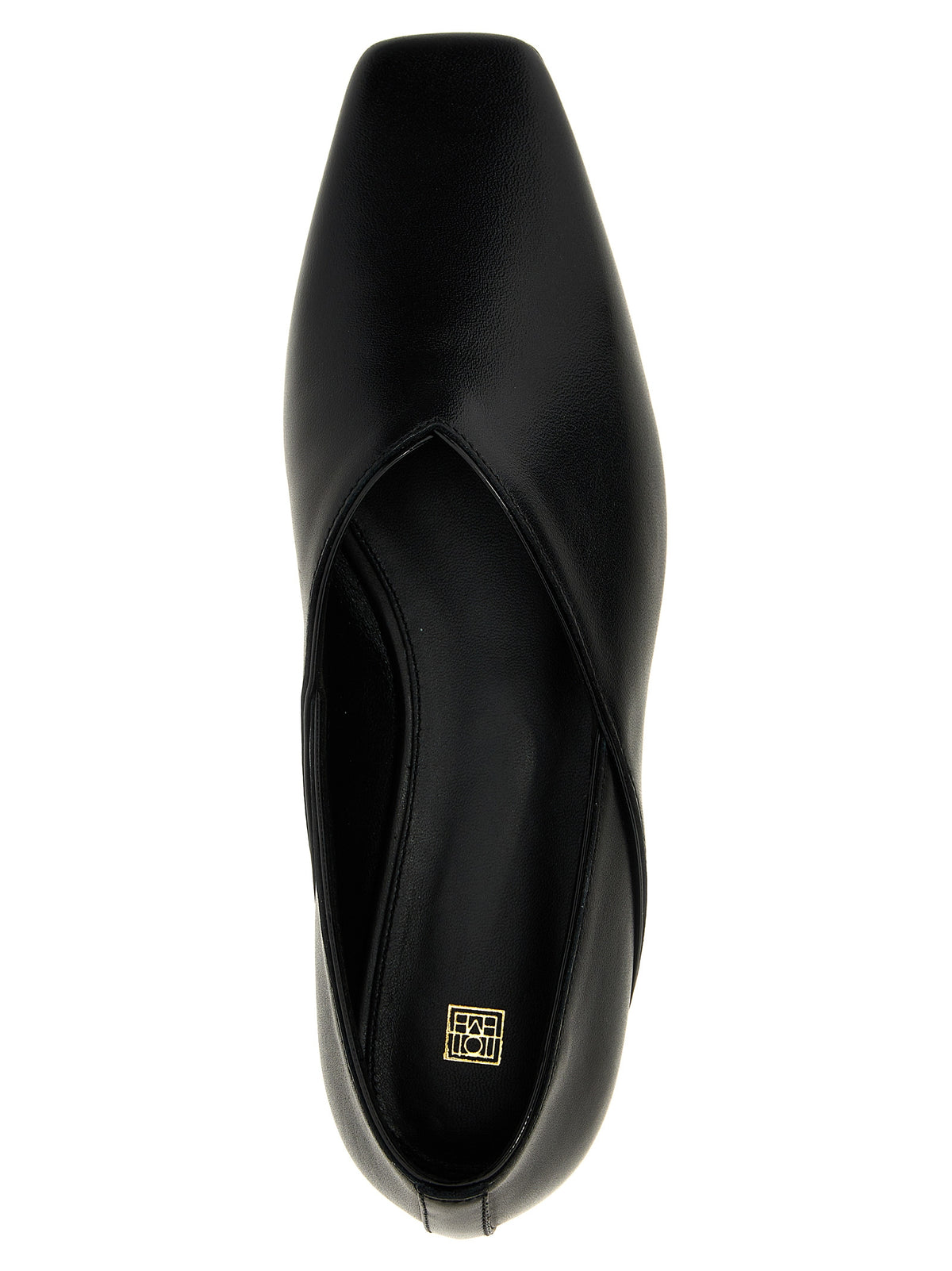 Black Calfskin Ballet Flats