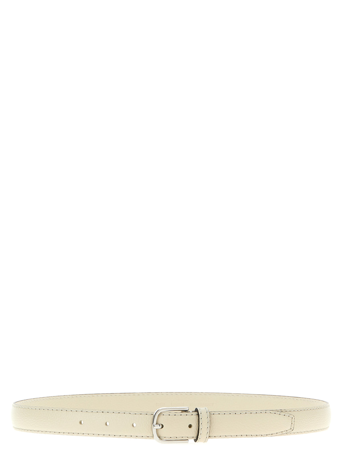 White Leather Regular Belt