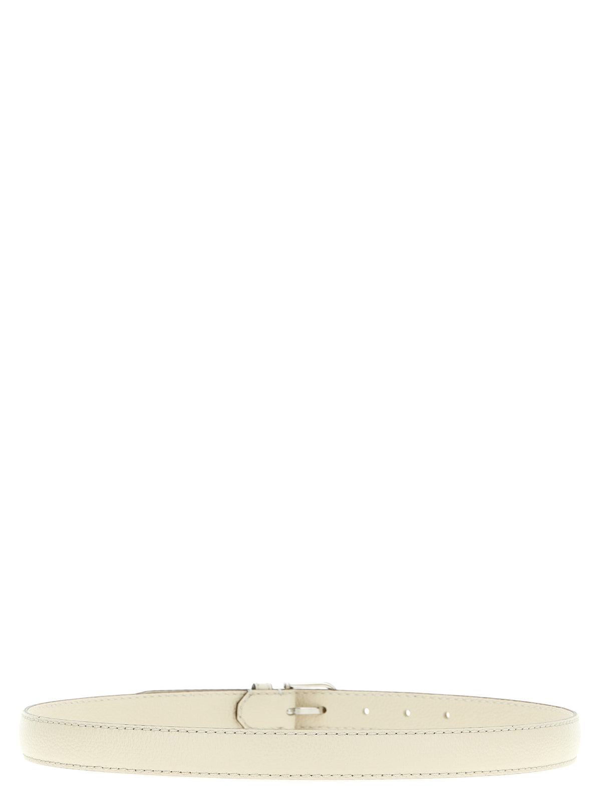 White Leather Regular Belt