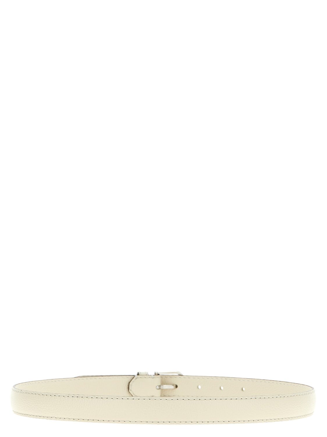 White Leather Regular Belt
