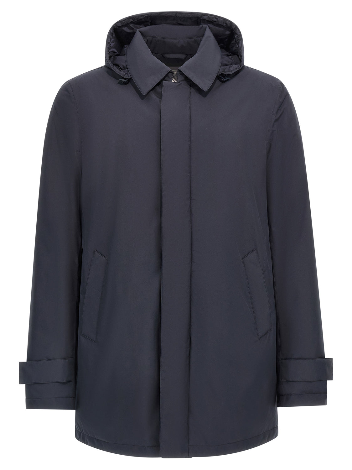 Blue Polyester Parka
