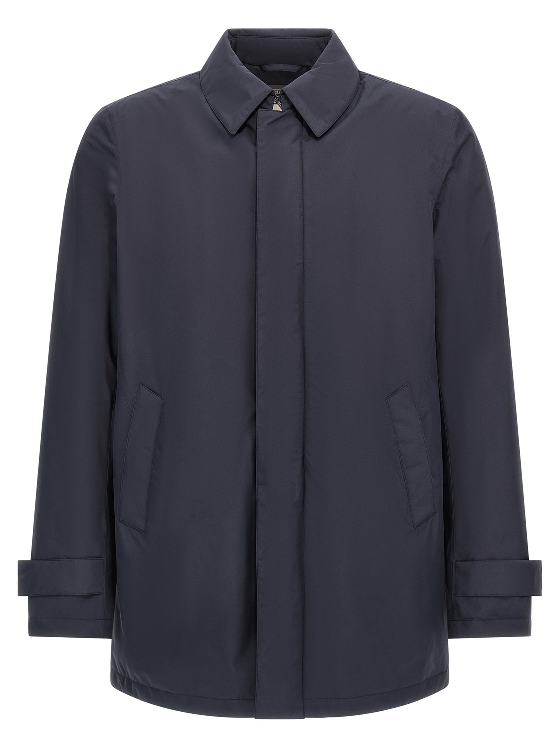 Blue Polyester Parka