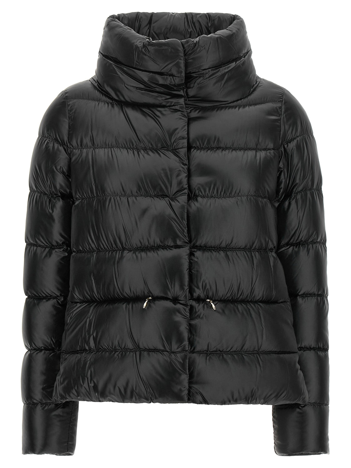 Black Polyamide Full-Length Jacket