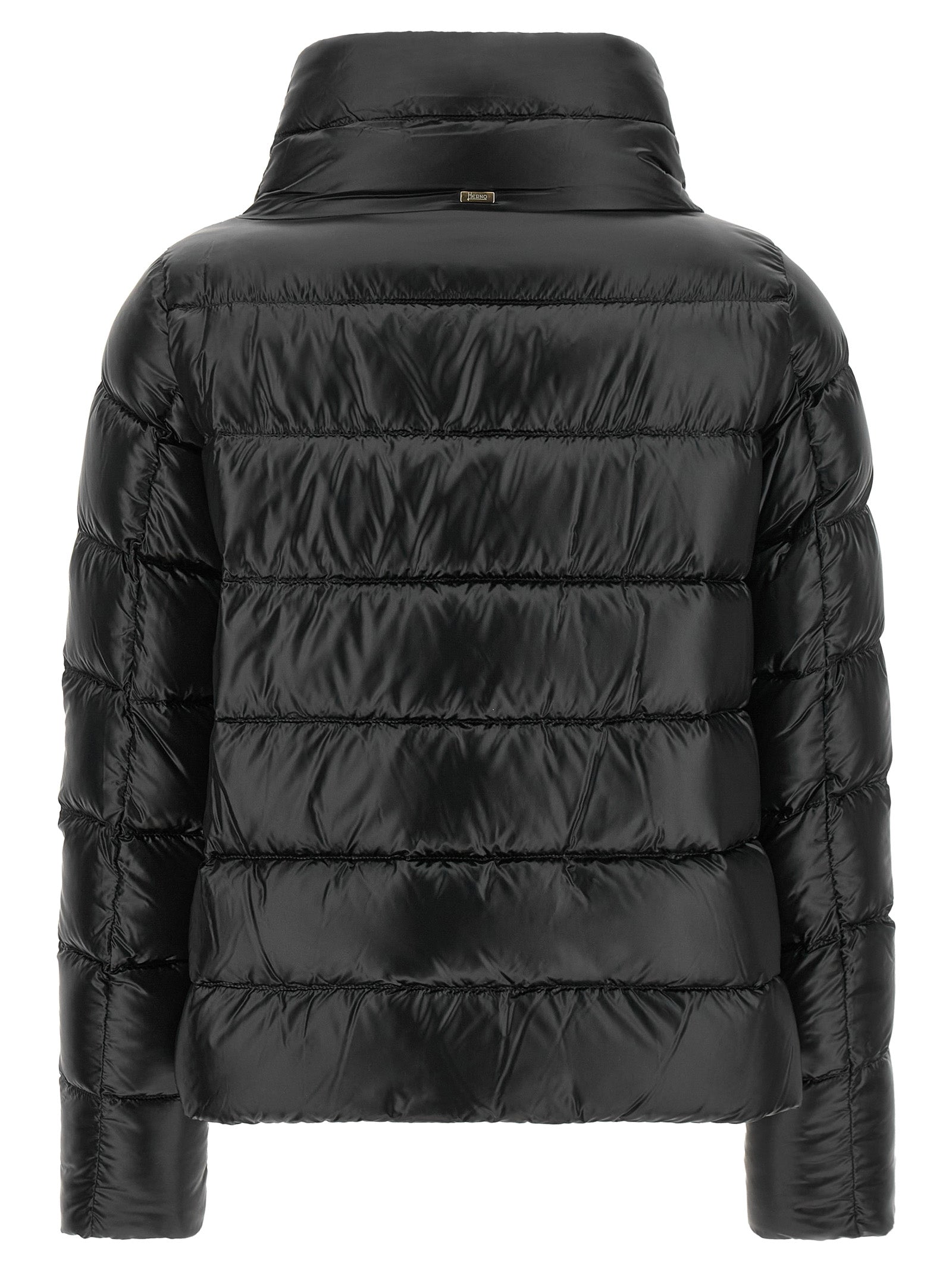 Black Polyamide Full-Length Jacket