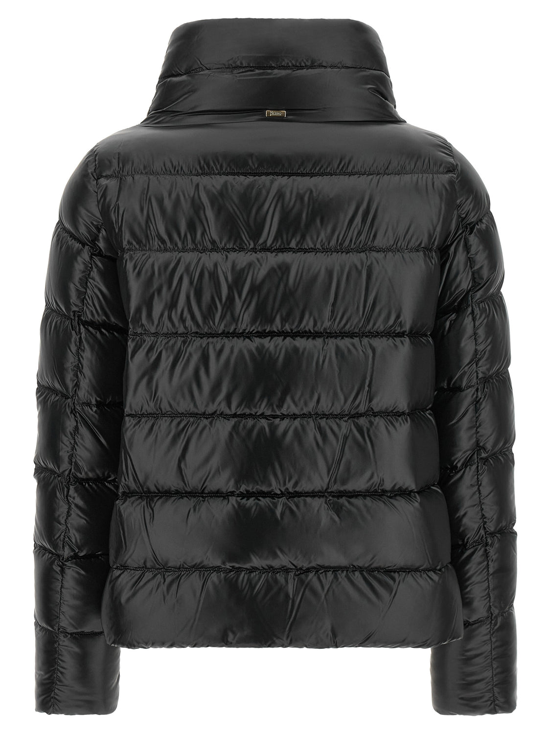 Black Polyamide Full-Length Jacket