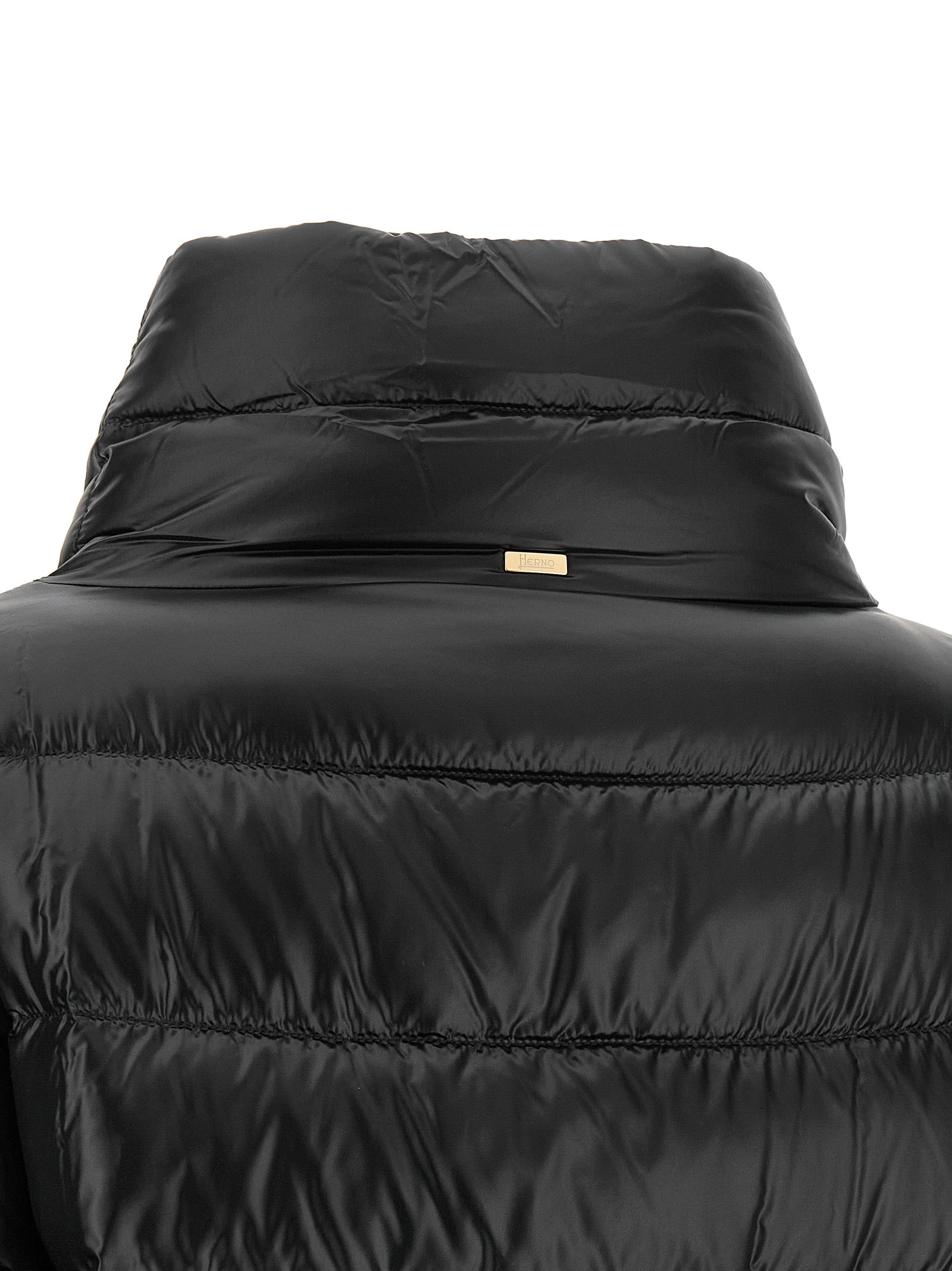 Black Polyamide Full-Length Jacket