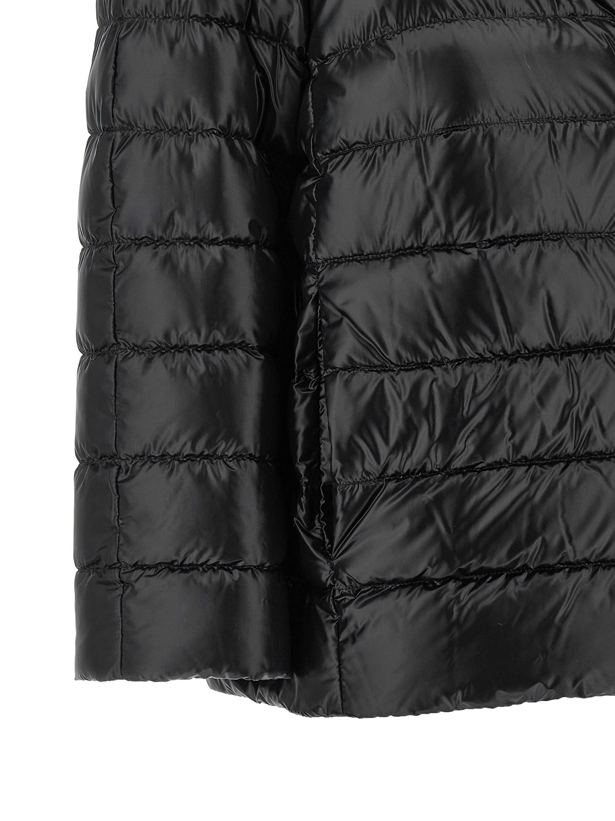 Black Polyamide Full-Length Jacket