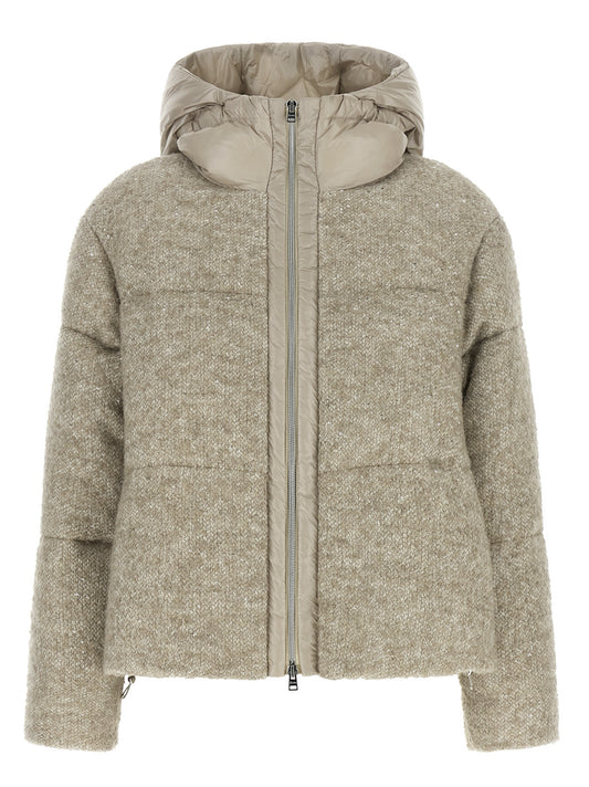 Beige Wool Full-Length Jacket