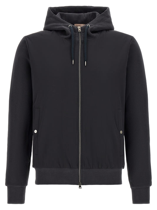 Blue Cotton Shell Jacket