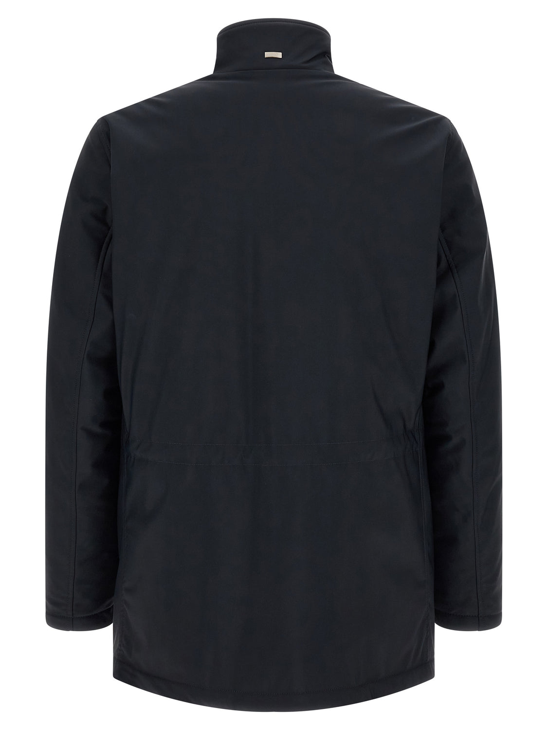 Blue Polyamide Full-Length Jacket