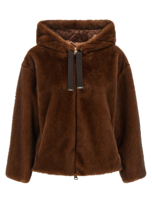 Brown Polyester Bomber