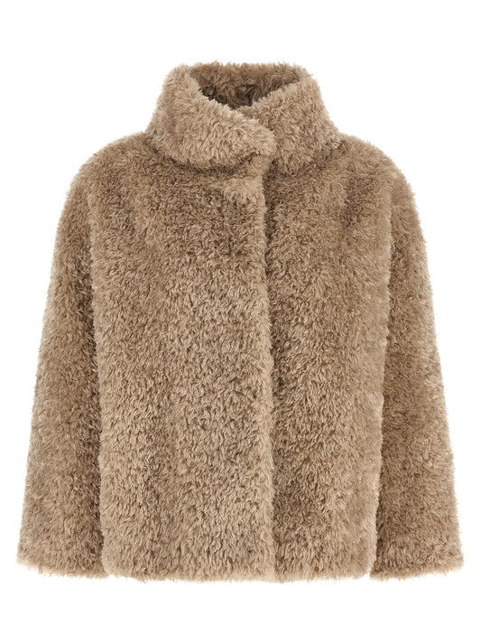 Beige Polyester Coat