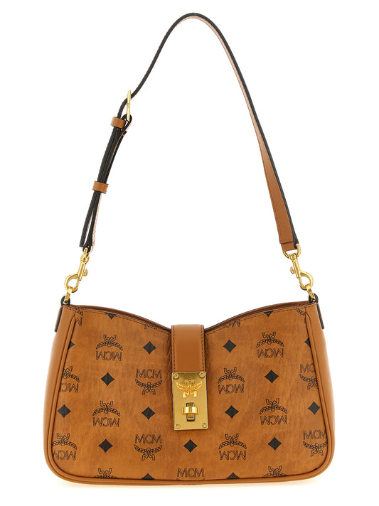 Brown Polyethylene Shoulder Bag