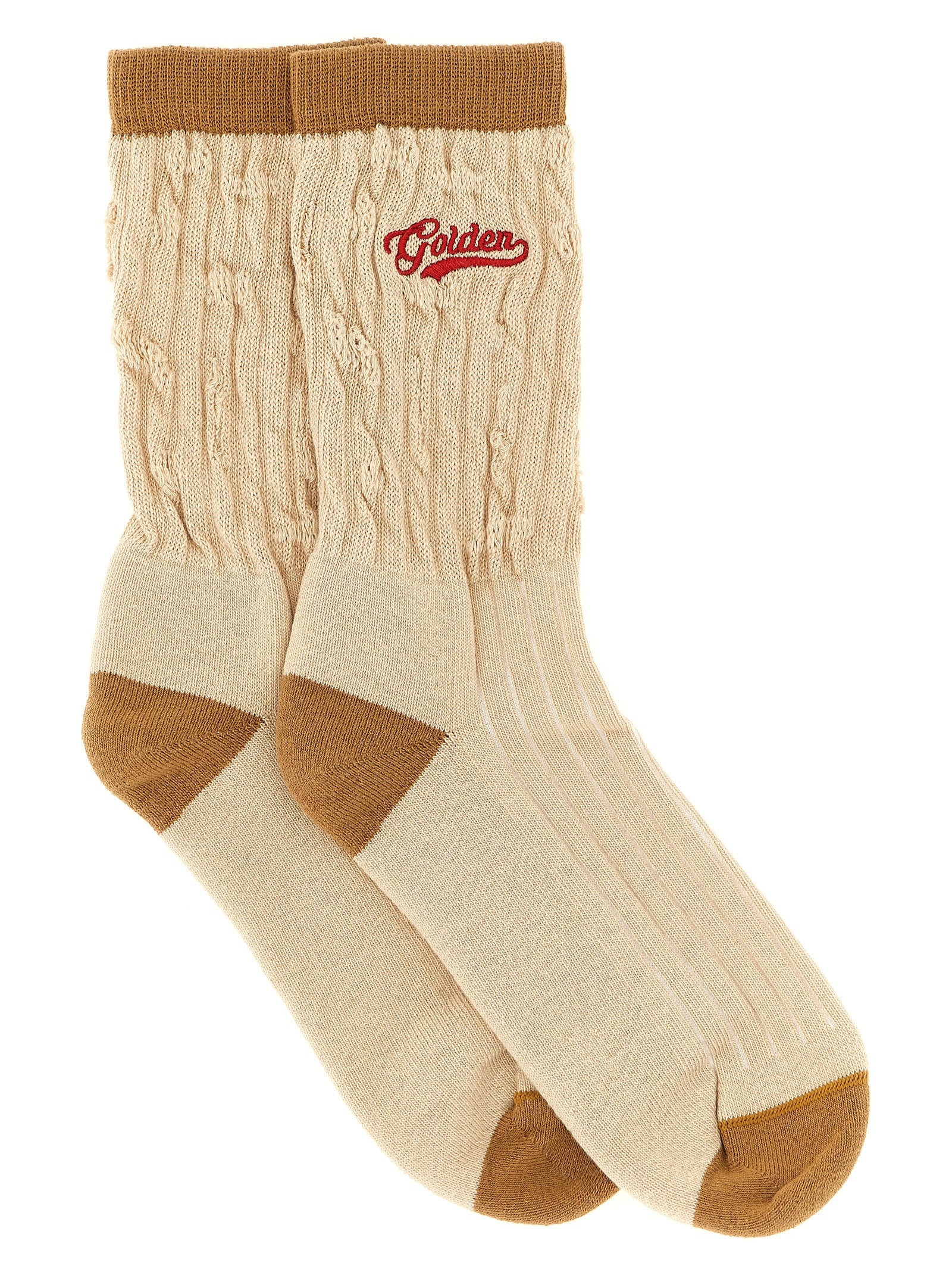 Beige Cotton Socks