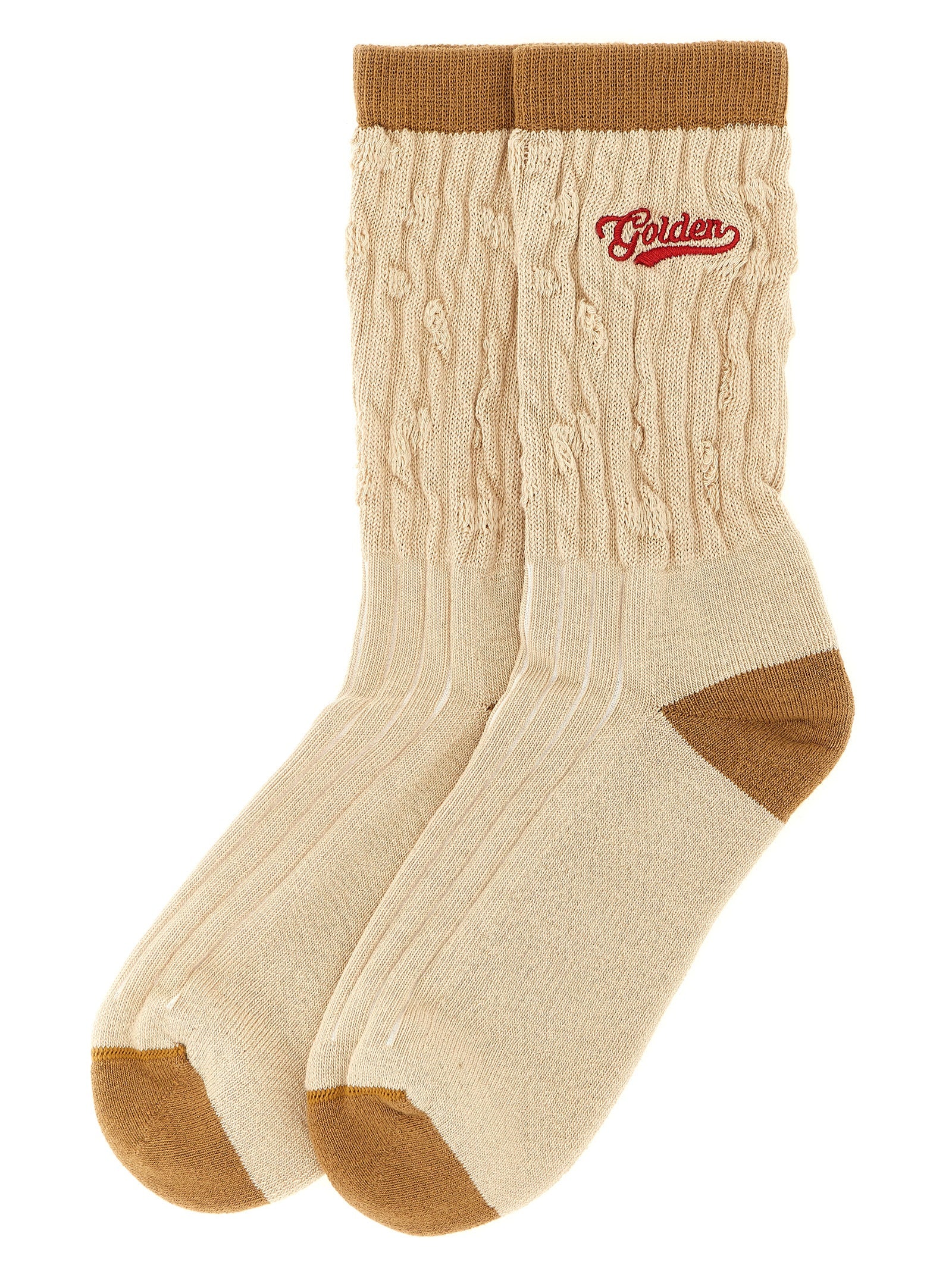 Beige Cotton Socks