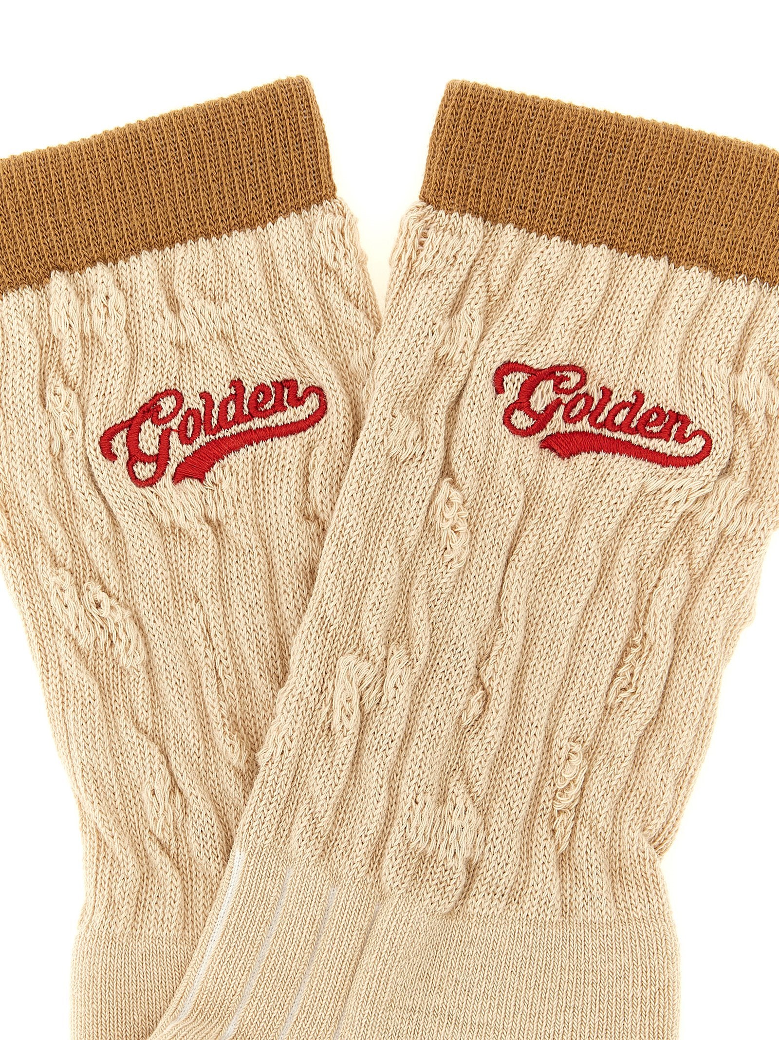 Beige Cotton Socks