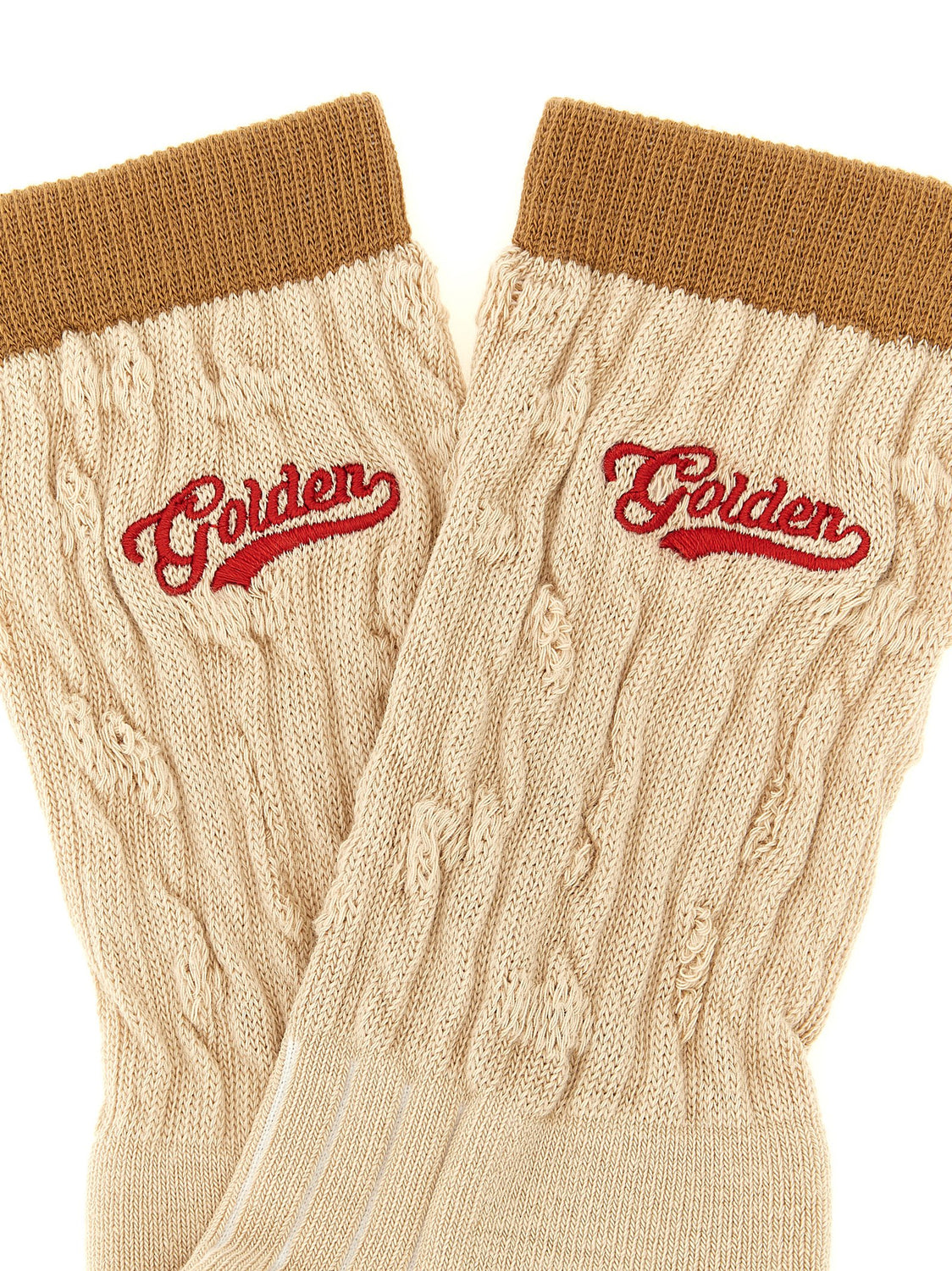 Beige Cotton Socks