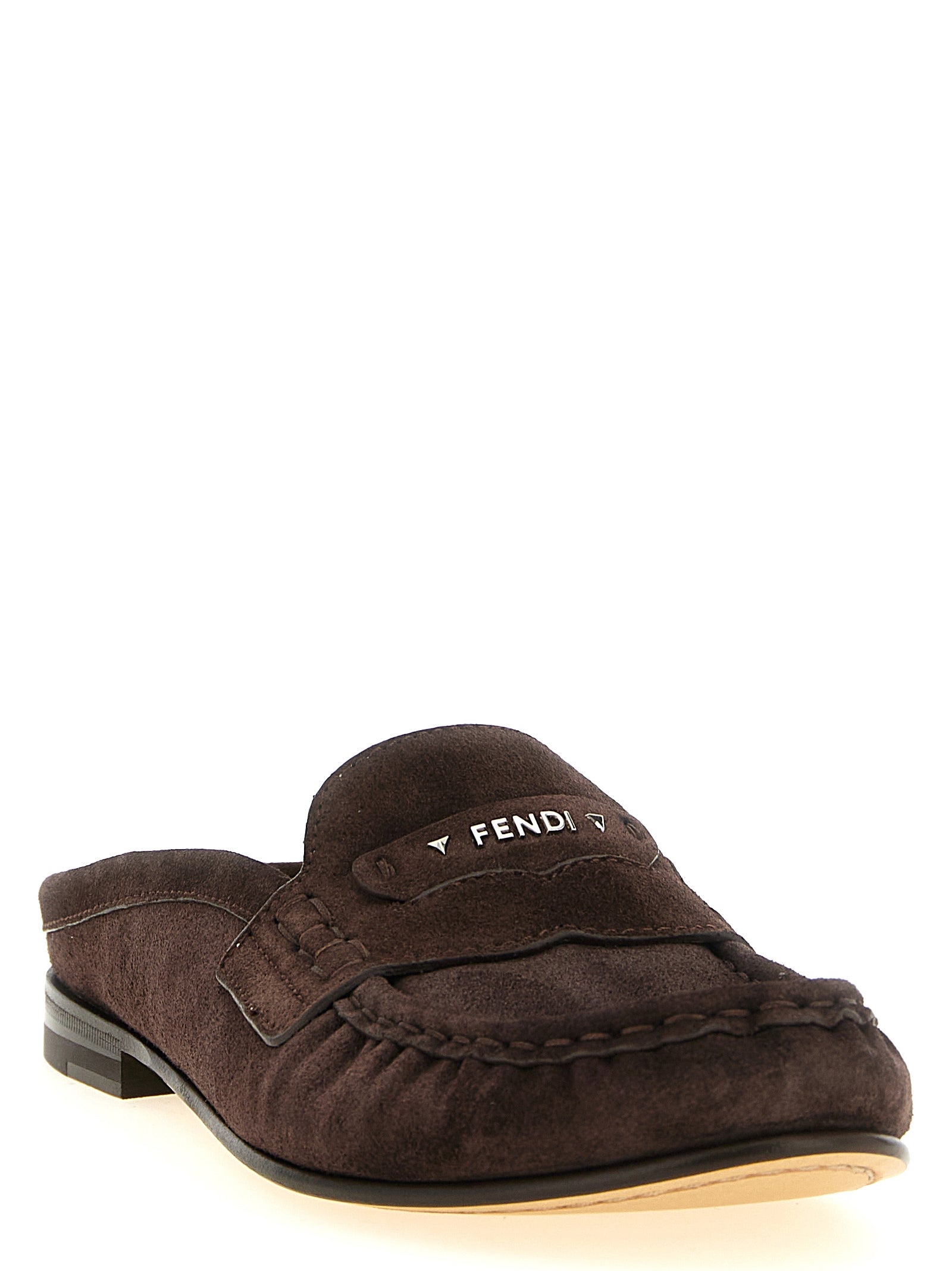 Brown Calfskin Slip-On Loafers