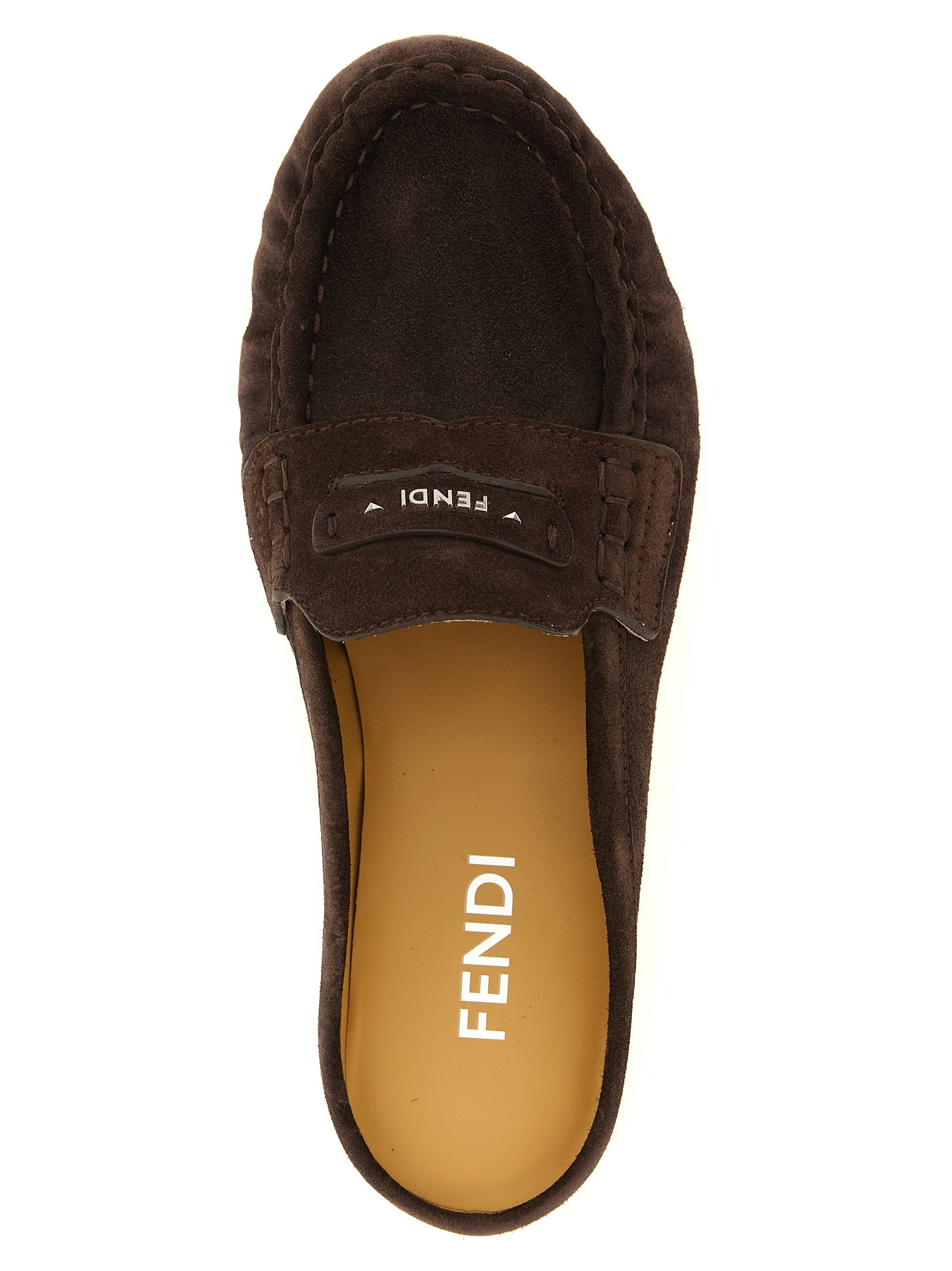 Brown Calfskin Slip-On Loafers