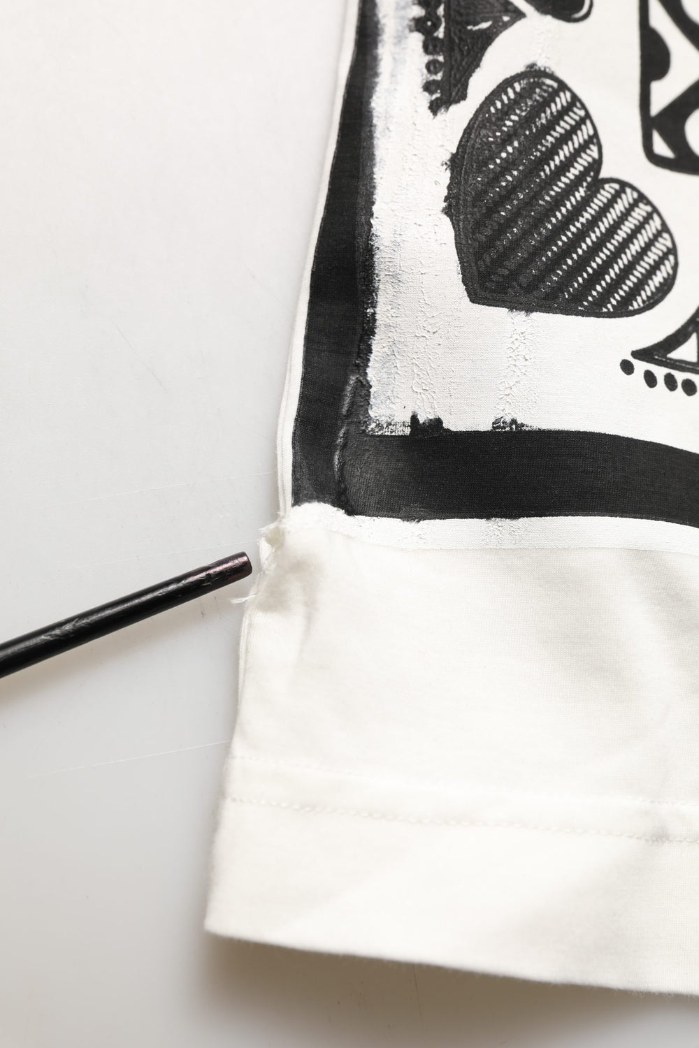 White Bandana Print Cotton Crew Neck T-shirt