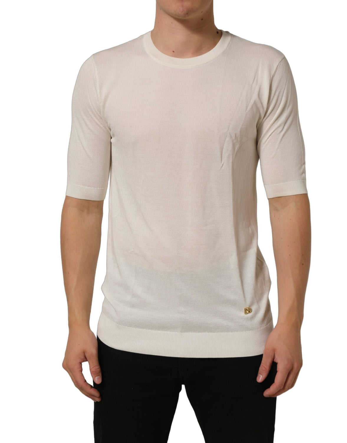 Off White Crew Neck Short Sleeves T-shirt