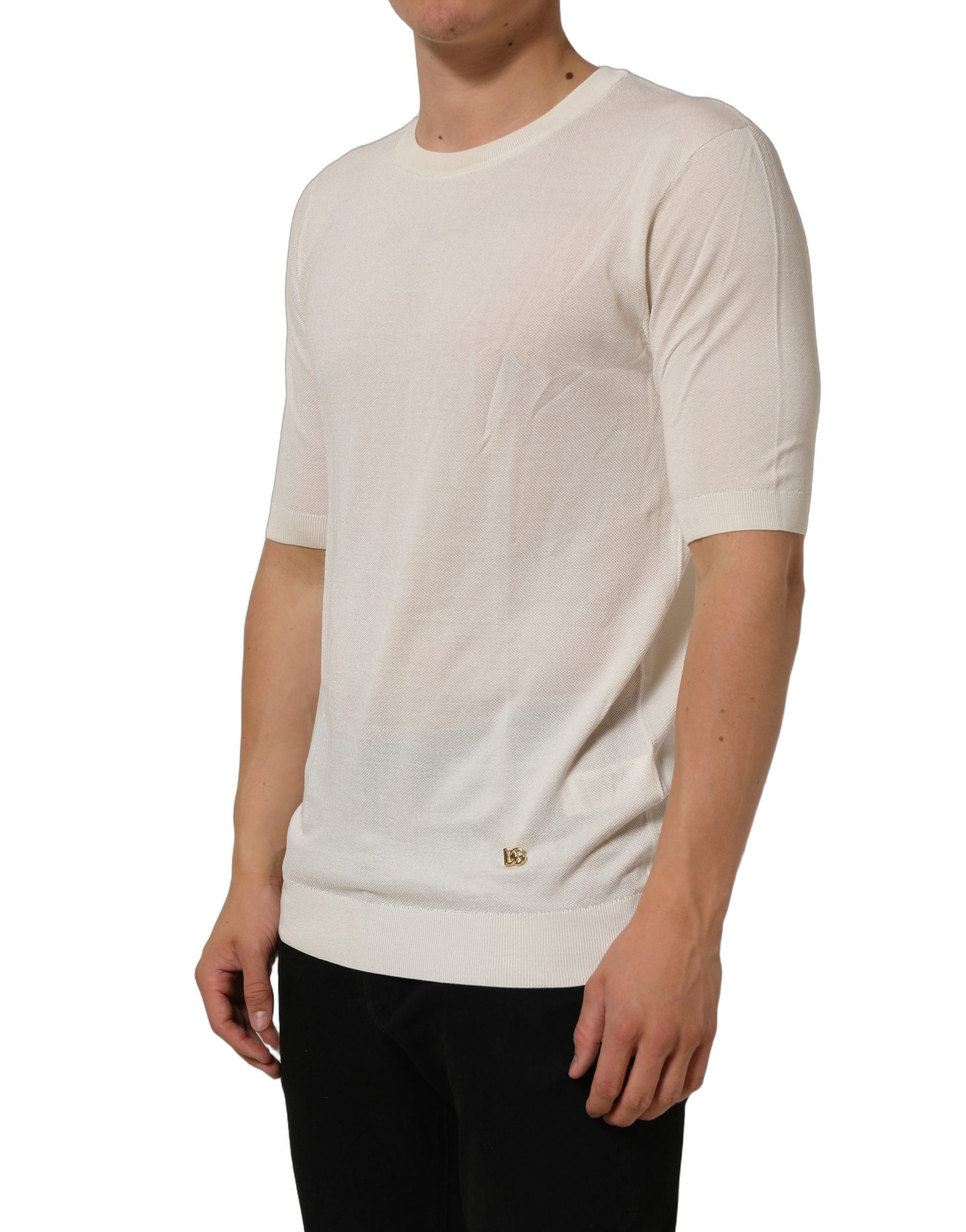 Off White Crew Neck Short Sleeves T-shirt