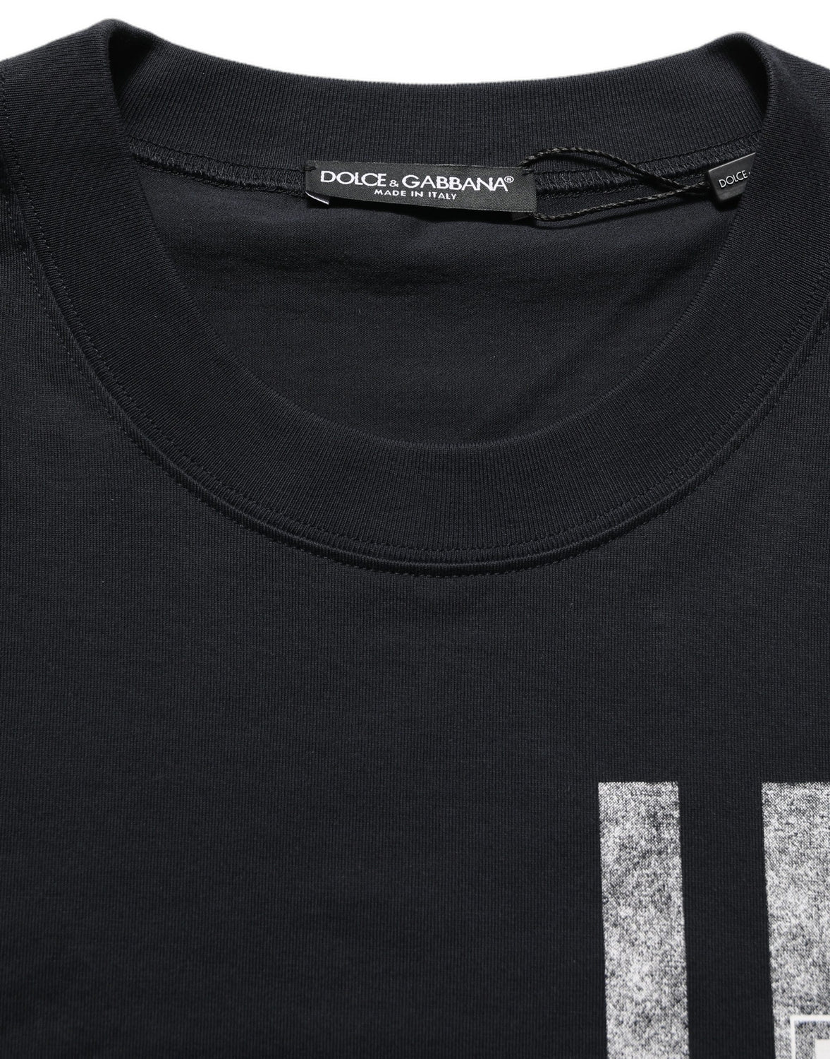 Blue Striped Print Cotton Crew Neck  T-shirt