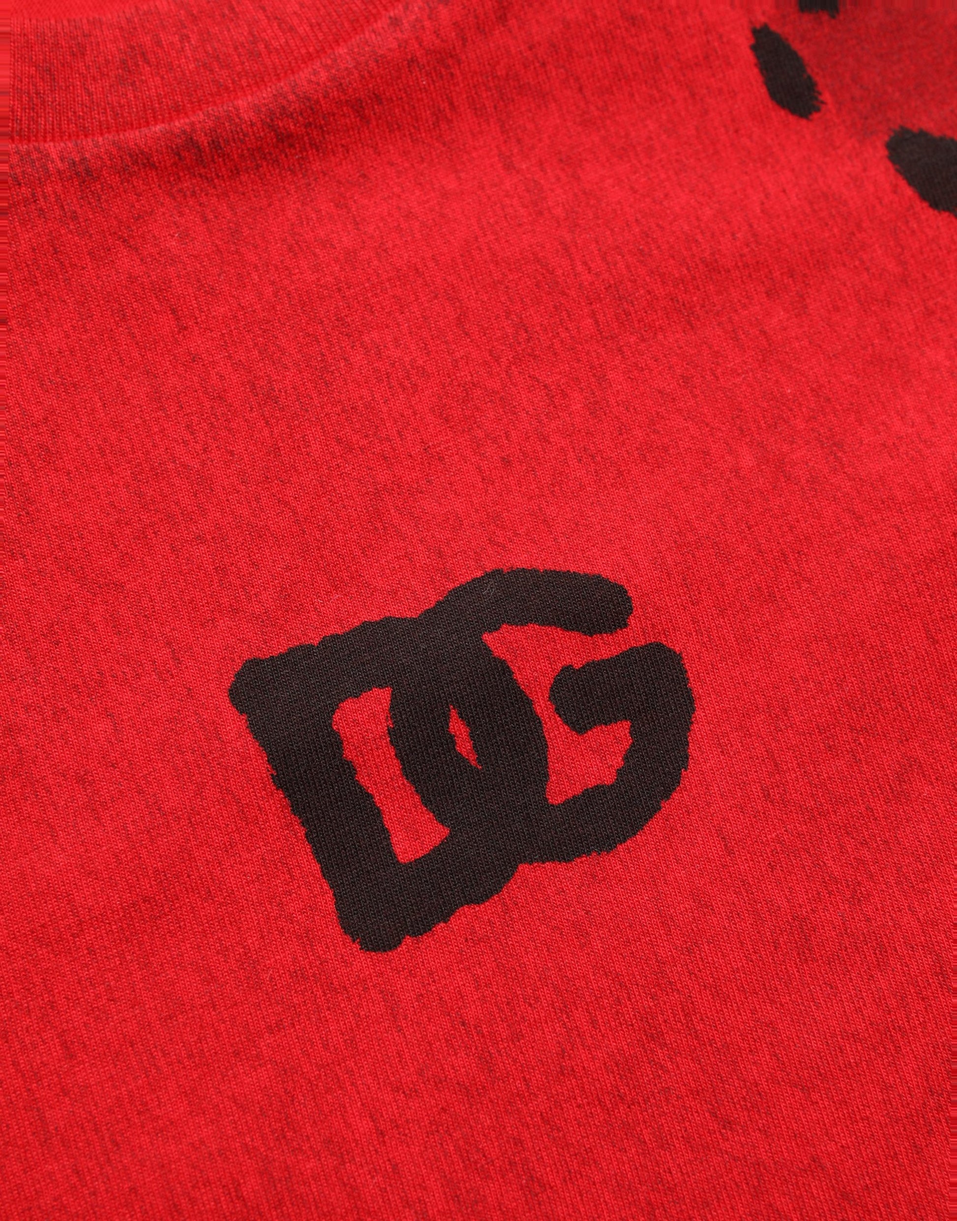 Red Leopard Print Short Sleeved Men T-shirt