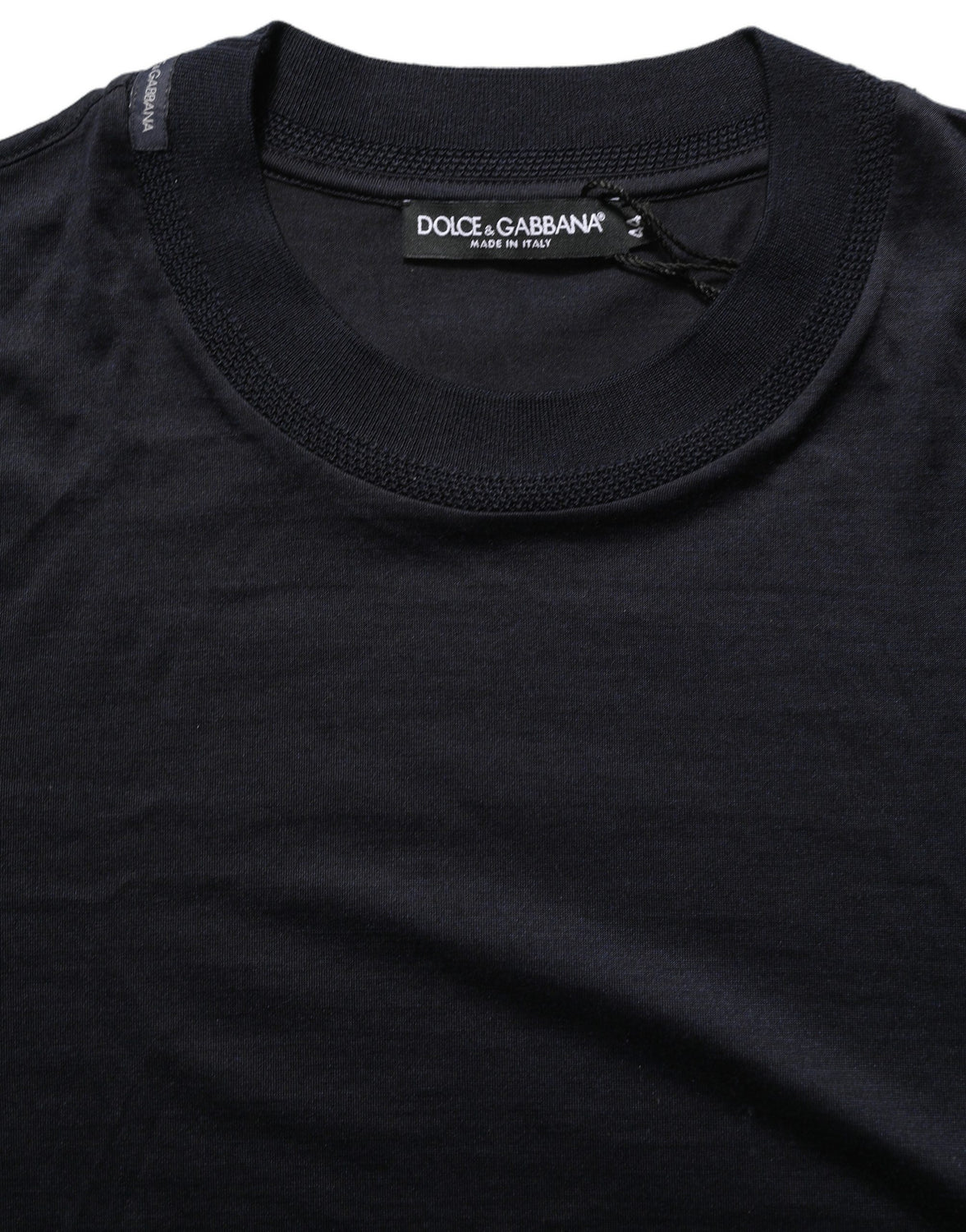 Blue Cotton Crew Neck Short Sleeve T-shirt