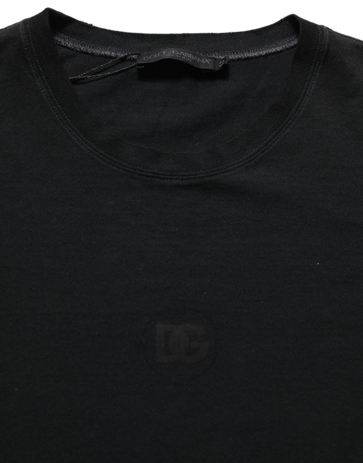 Black Cotton Short Sleeve Crew Neck T-shirt