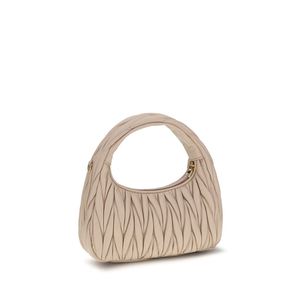 Beige Calf Leather Bos Taurus Shoulder Bag