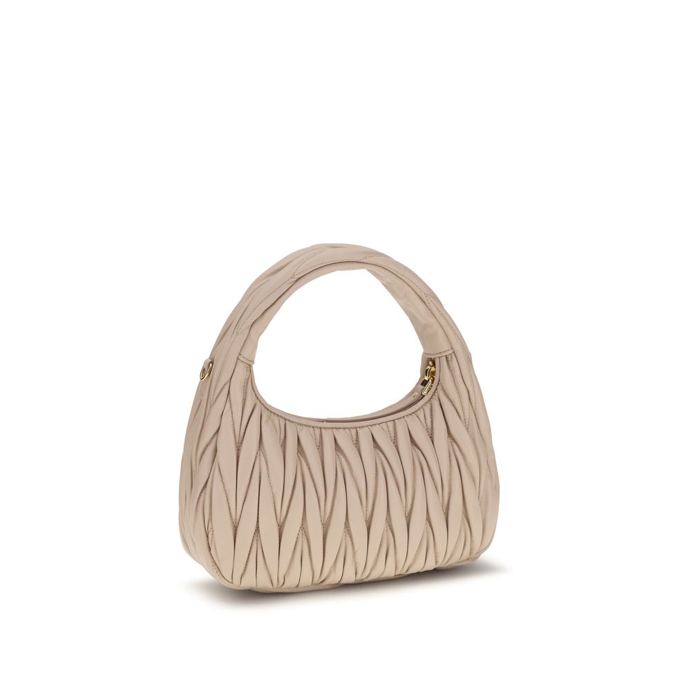 Beige Calf Leather Bos Taurus Shoulder Bag