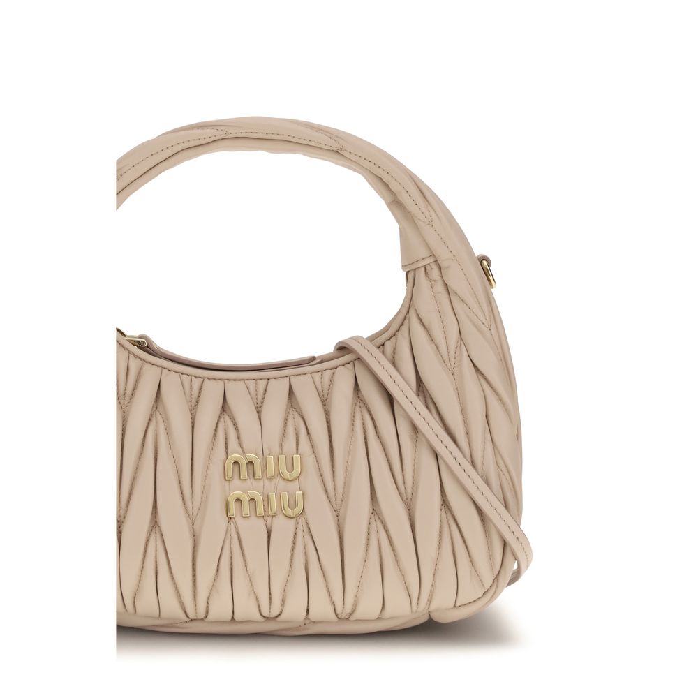 Beige Calf Leather Bos Taurus Shoulder Bag