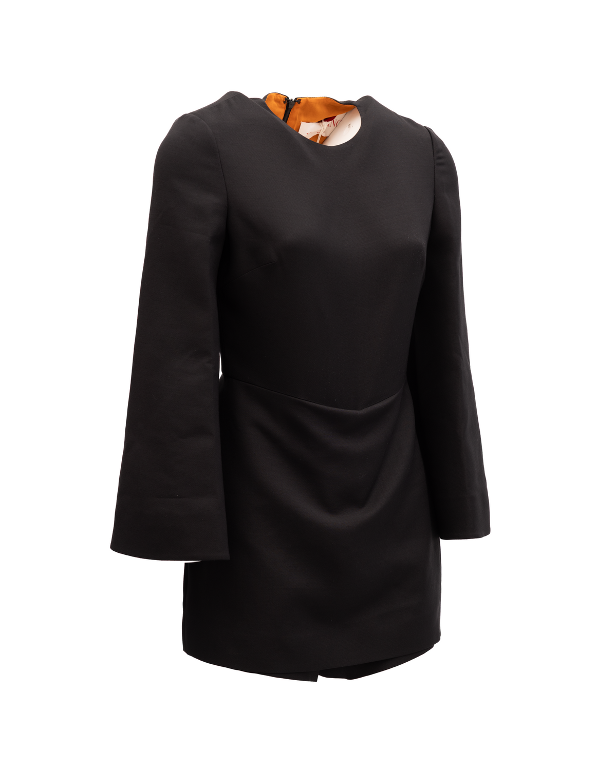 Black Mini Dress with Flared Sleeves