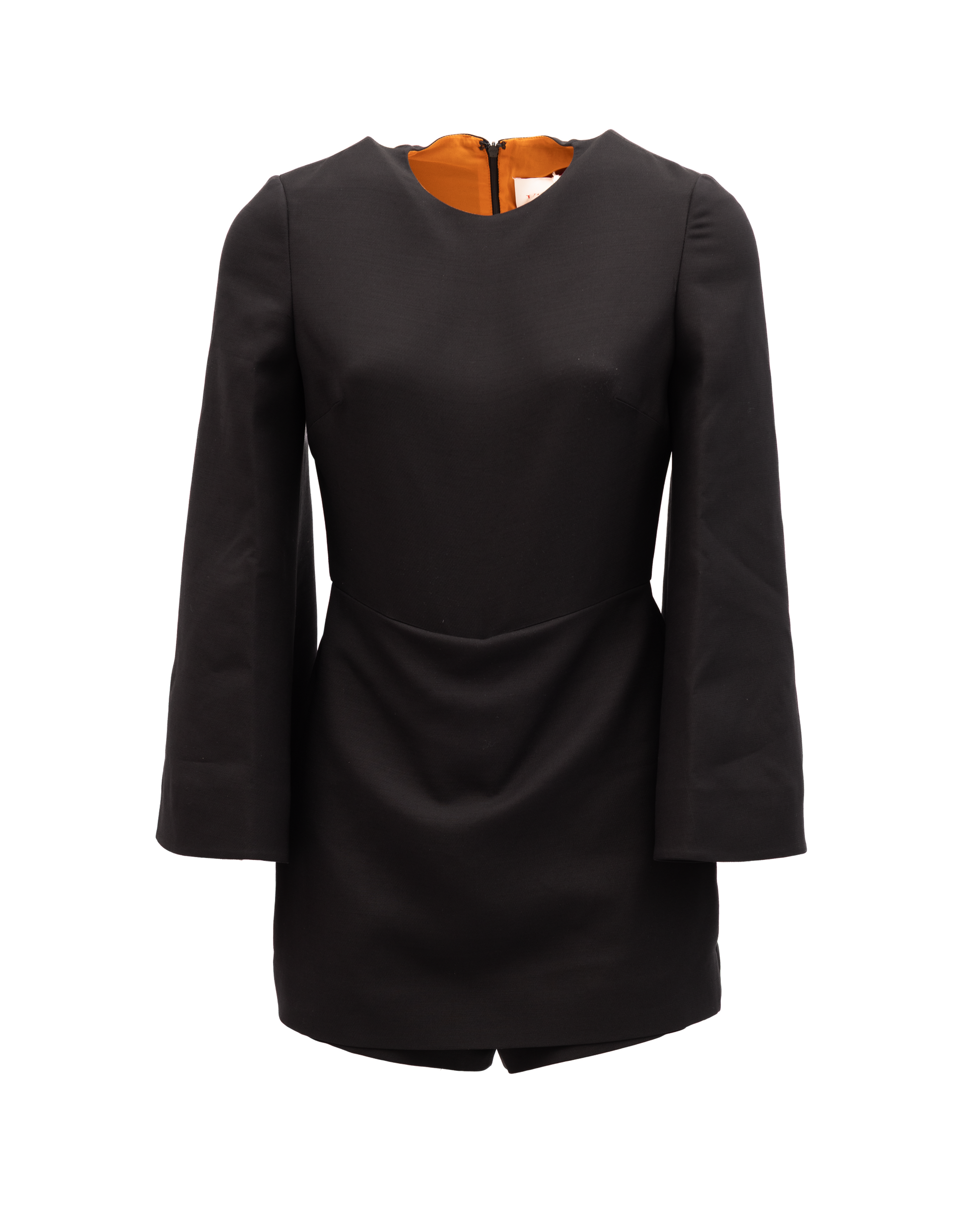 Black Mini Dress with Flared Sleeves