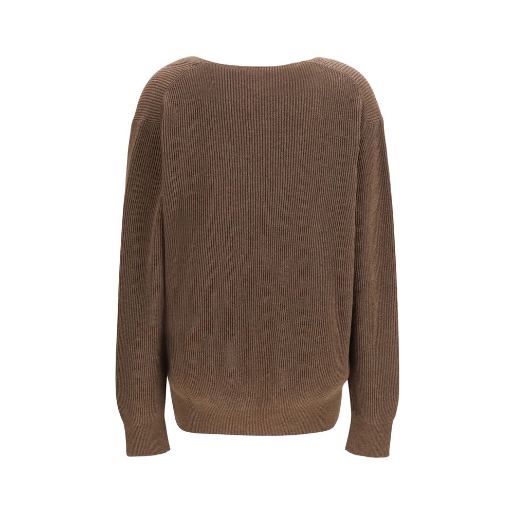 Brown Cotton Sweatshirt