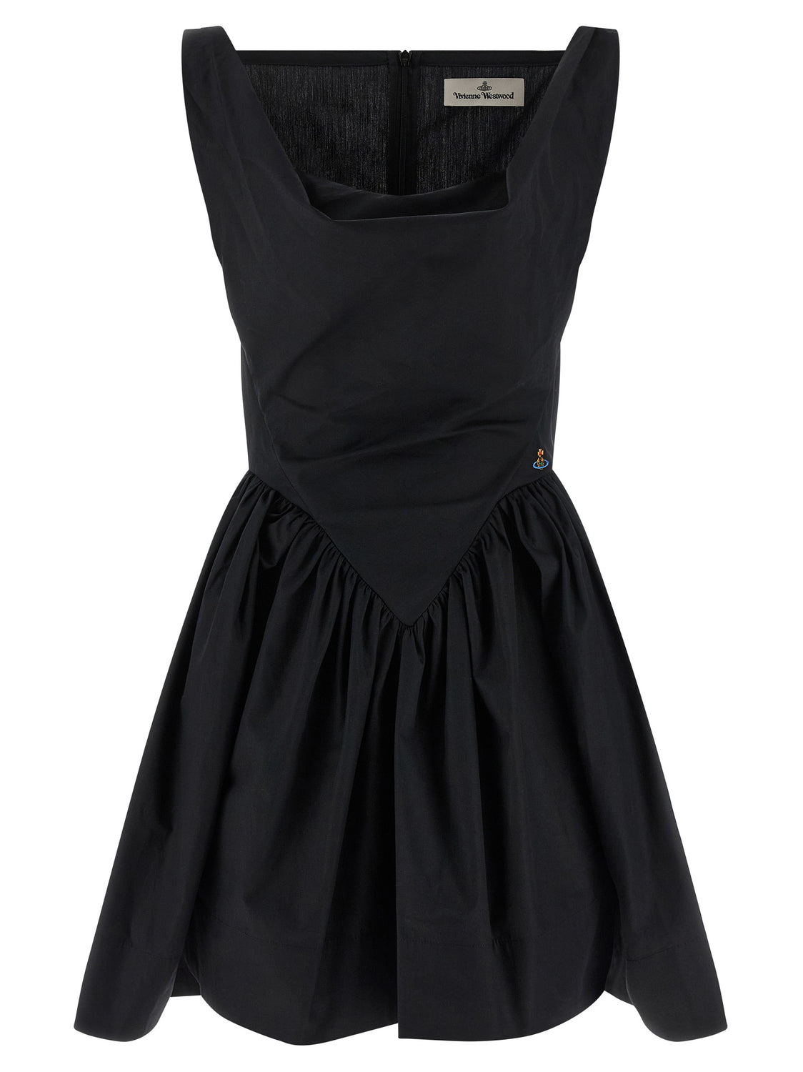Black Cotton Short Dress