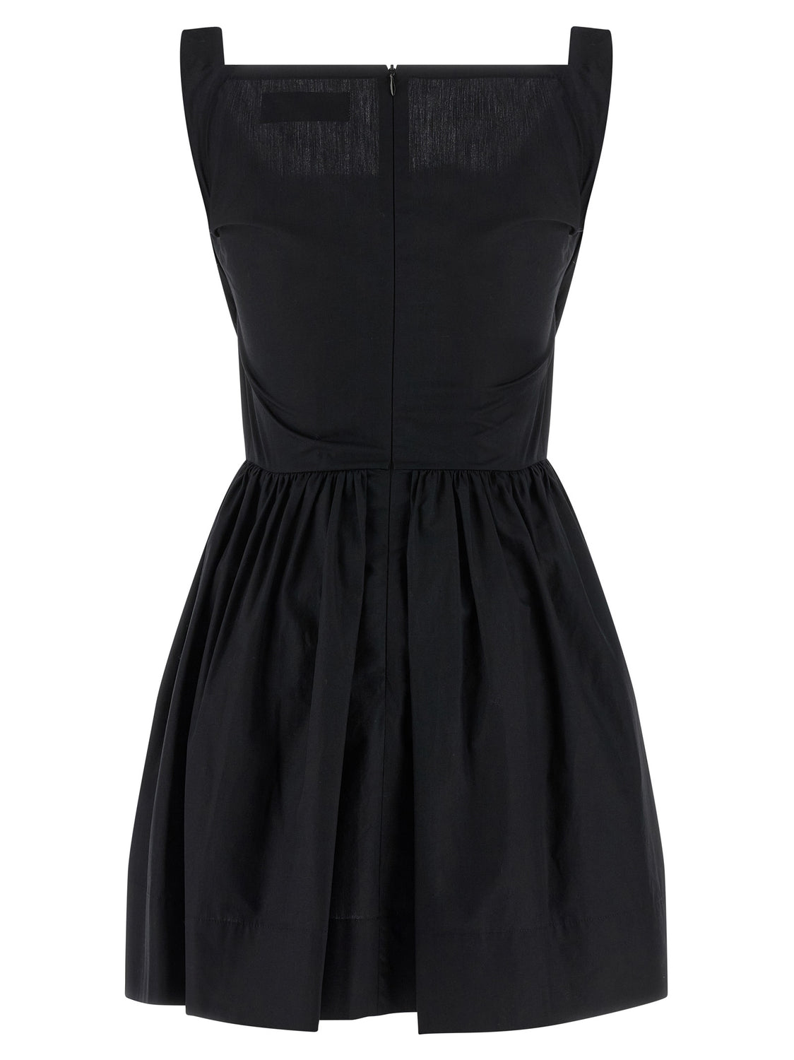Black Cotton Short Dress