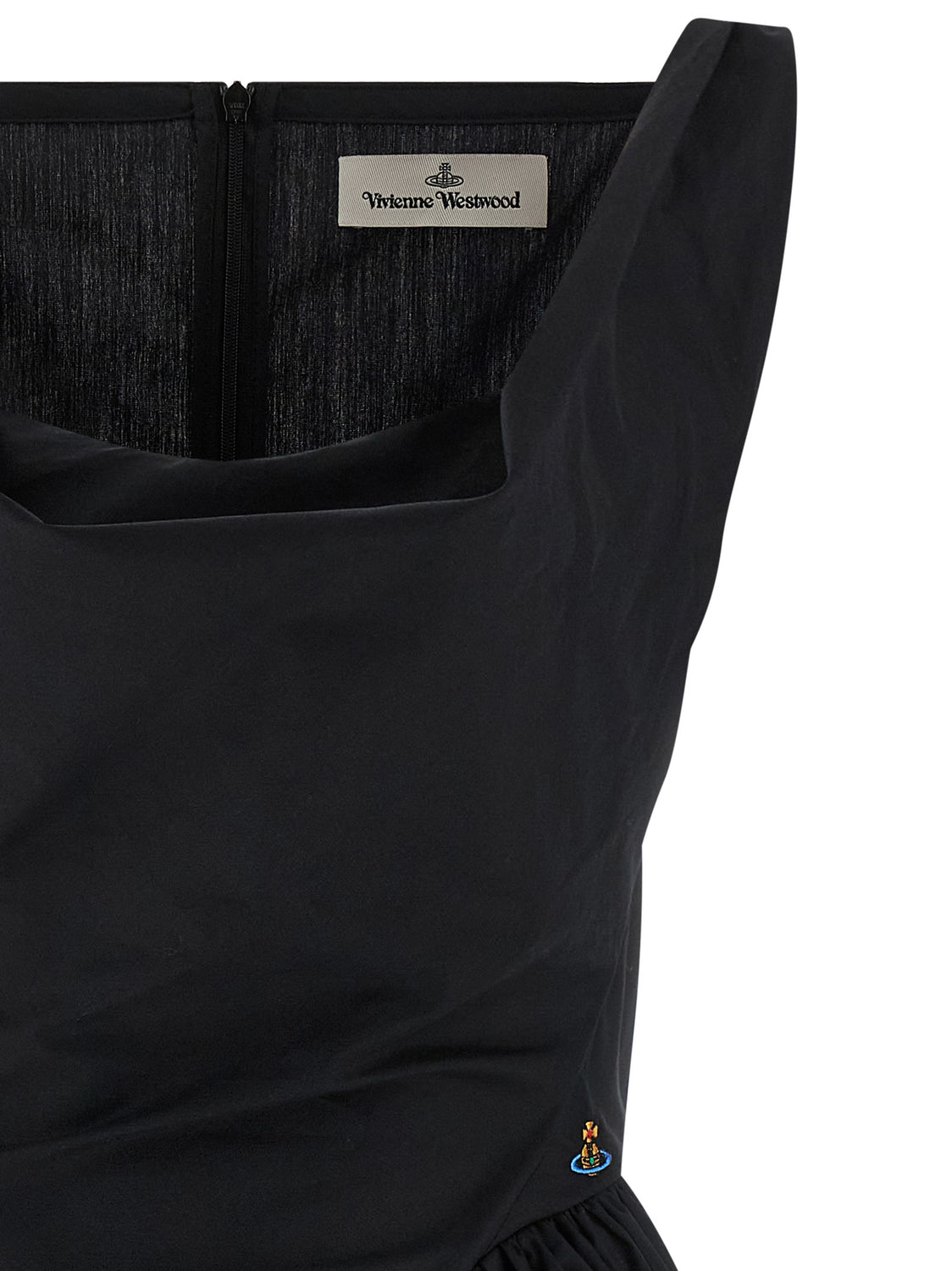 Black Cotton Short Dress