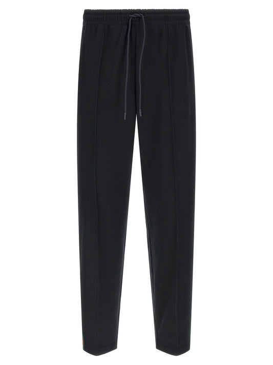 Blue Polyester Joggers (Workout Pants)