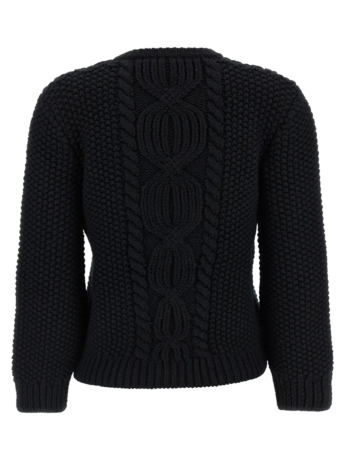 Black Wool Cardigan