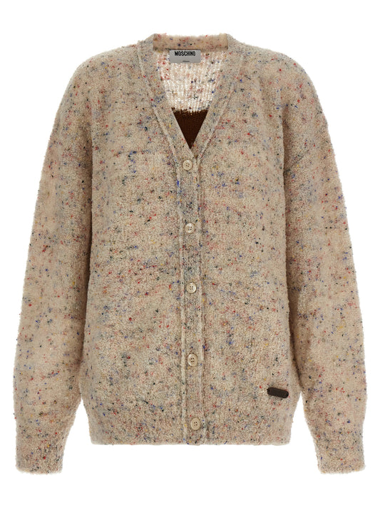 Beige Virgin Wool Cardigan