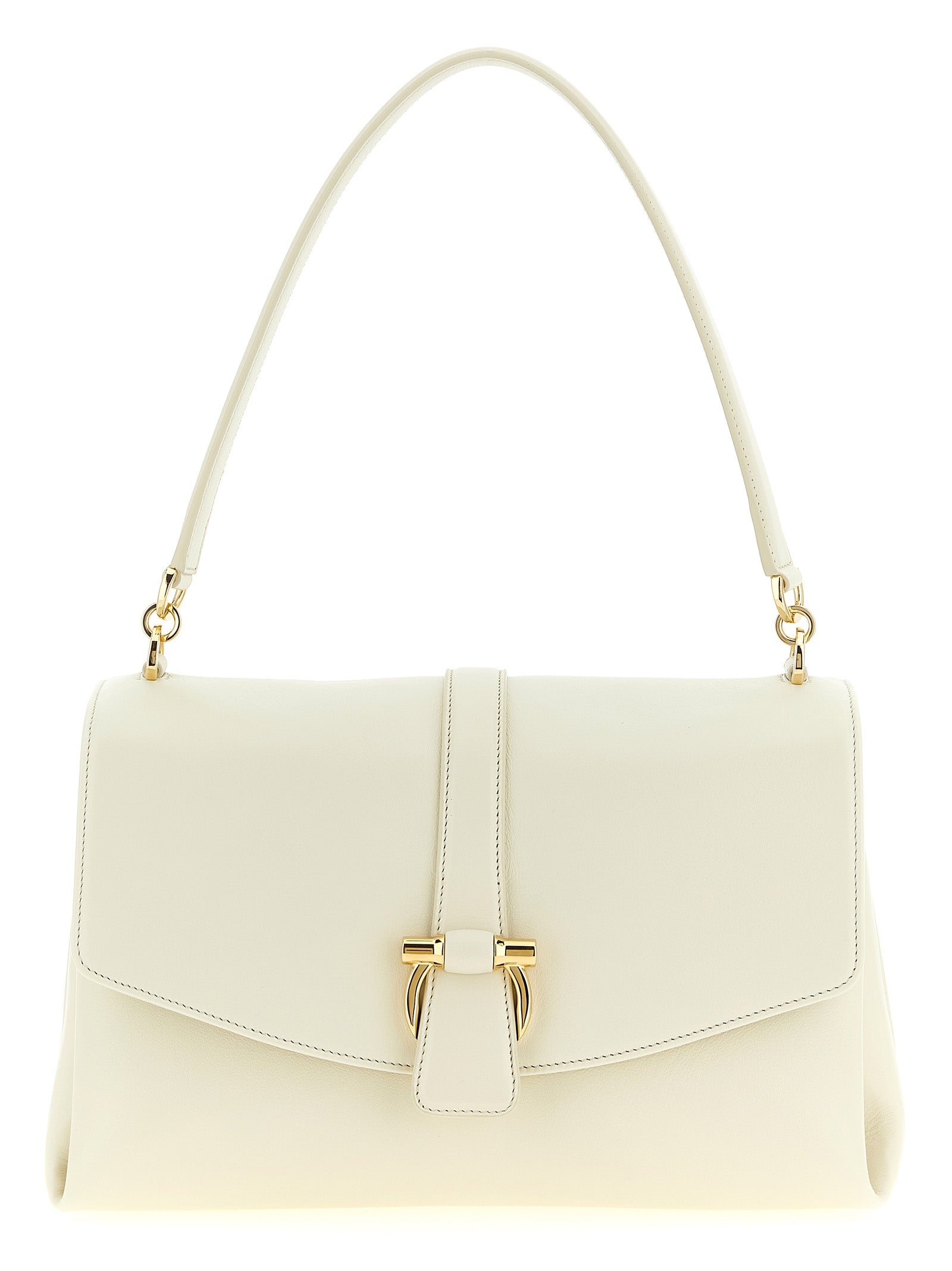 White Calfskin Shoulder Bag