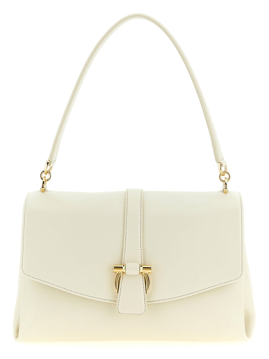 White Calfskin Shoulder Bag