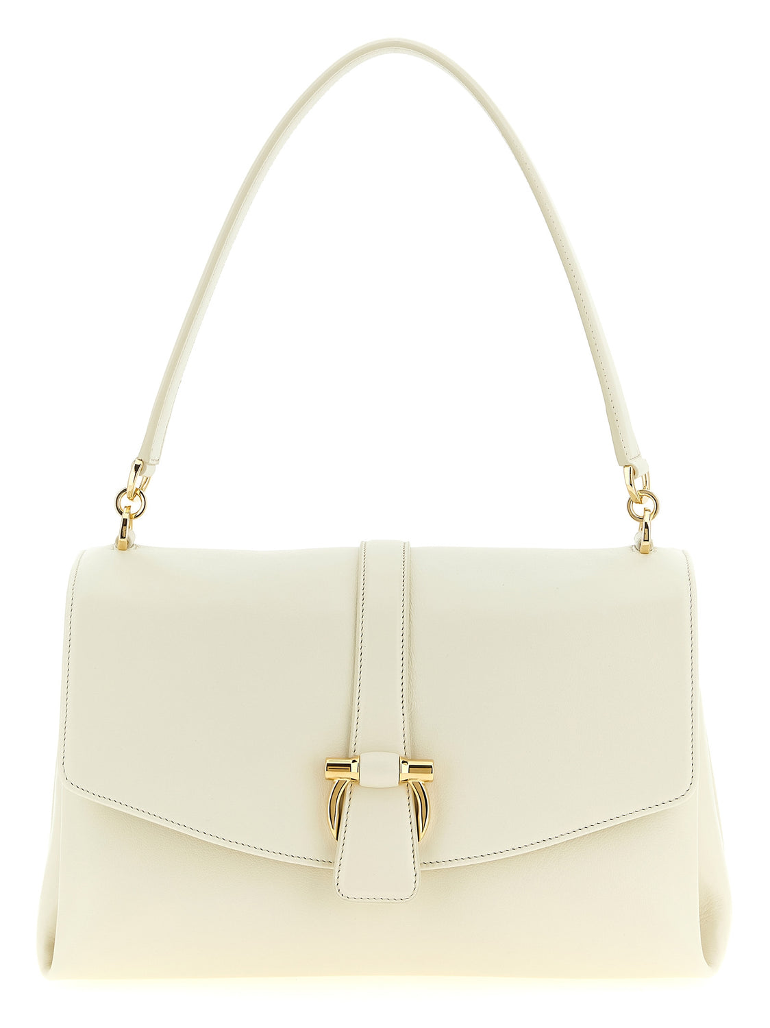White Calfskin Shoulder Bag