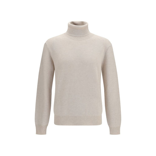 Beige Cashmere Turtleneck