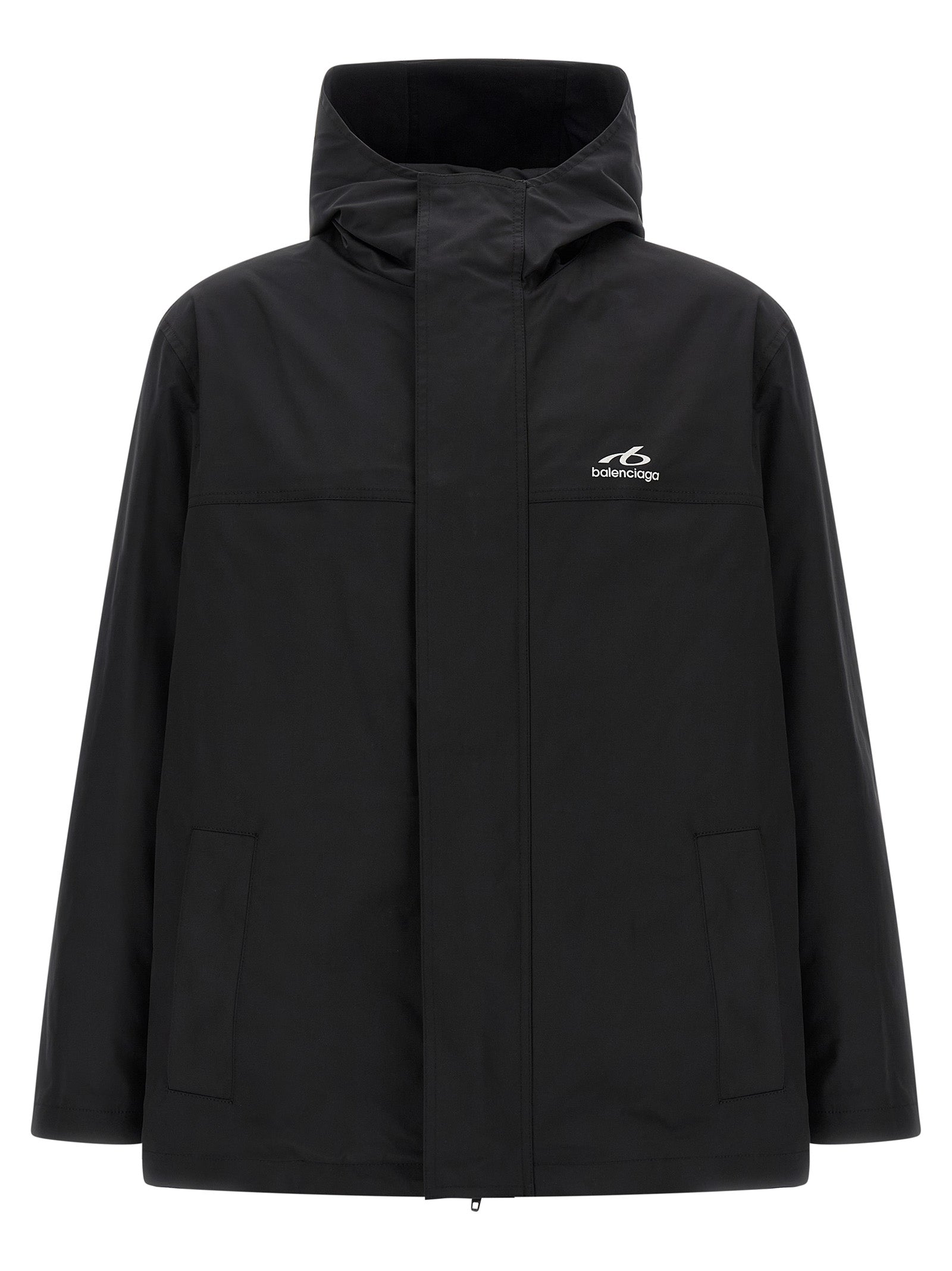 Black Polyester Parka